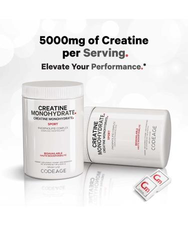 Codeage Creatine Monohydrate Powder Supplement Pure Creatine 5000mg 3-Month Supply Unflavored Micronized Muscle Support Keto-Friendly - 90 Servings - Buy Online on GoSupps.com