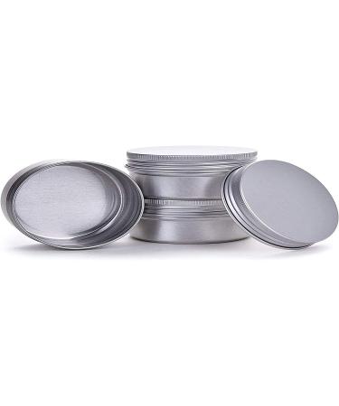4oz Aluminum Tin Jar Refillable Containers - 12 Pack | 120ml Round Tin Bottle for Cosmetic, Lip Balm, Cream - Buy Online on GoSupps.com