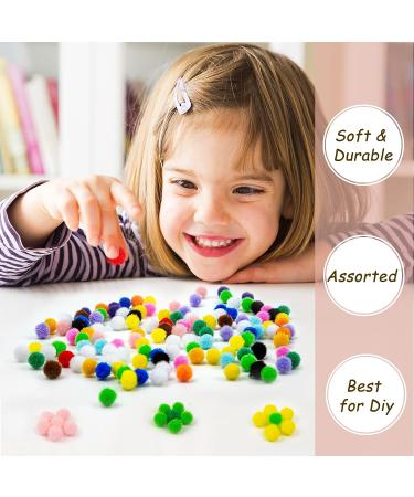 Acerich 2000 Pcs 1cm Assorted Pompoms - Multicolor Fuzzy Pom Poms for Valentine's Day Crafts - Buy Online on GoSupps.com