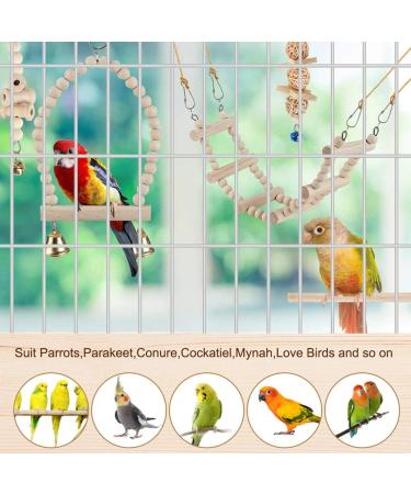 Bird Parrot Swing Toys - Chewing, Climbing, Hanging Perch & More for Small to Medium Birds - Buy Online on GoSupps.com