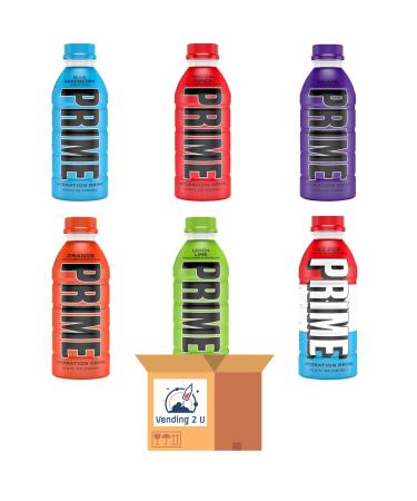 Vending 2 U Prime Hydration Drink Variety Pack 6 Flavors Each (16.9oz 12pk)