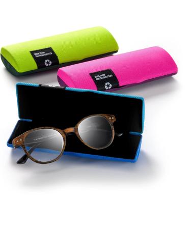 FEFI Hardcase Glasses Case | Eco-Friendly Fabric Cover made from Recycled PET Bottles - Pink - Buy Online on GoSupps.com