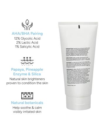 Rachel Moayer Luxe Porefection Daily Scrub Triple Action Exfoliating Facial Cleanser with 12% Glycolic Acid Fruit Enzymes & Quartz Micro-Polishers for Smooth Radiant Skin Made in USA 6 oz 6 Ounce (Pack of 1) - Buy Online on GoSupps.com