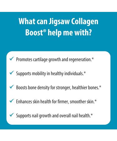 Jigsaw Health Collagen Boost | Promotes Healthy Joints, Cartilage, Skin, and Hair | 30 Servings - Buy Online on GoSupps.com