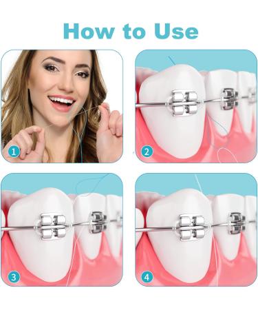 150 Pack Dental Floss Threaders - Deep Cleaning for Braces Bridges & Implants - Buy Online on GoSupps.com