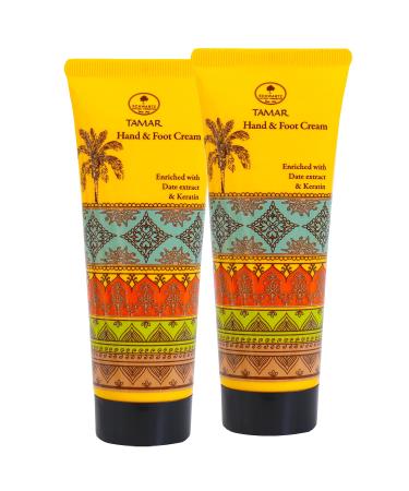 Schwartz Tamar Hand & Foot Cream Enriched with Date extract- 2 PACK - 8.10 oz. / 240 ml. HYPOALLERGENIC NO SLS NO PARABENS CRUELTY-FREE