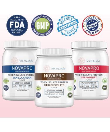 Chocolate Whey Isolate Protein Powder - Low Calorie Meal Replacement Supplement for Lean Muscles - Non-GMO & Gluten Free - 14.82 oz - Buy Online on GoSupps.com