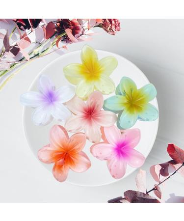 6 Pcs Claw Clip Flower Claw Clips Hawaiian Claw Clips Nonslip Flower Hair Clip for Women Girls Thick Medium Hair - Buy Online on GoSupps.com