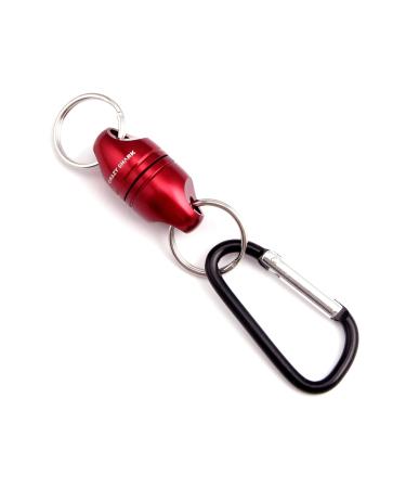 CRAZY SHARK Magnetic Net Release Aluminum Shell for Fly Fishing red