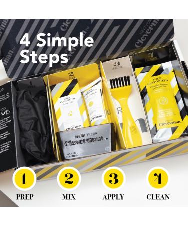 Cleverman Medium Brown All-in-One Hair & Beard Dye Kit - Ammonia-Free Natural Gray Coverage for Men - Professional Quality Ships Worldwide - Buy Online on GoSupps.com