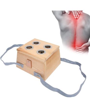 Moxibustion Box - Wooden Therapy Box with Straps for Relaxation & Health (4 Holes Blue) | Buy Internationally - Buy Online on GoSupps.com