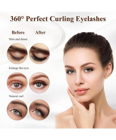 Heated Eyelash Curler Portable Heated Lash Curler 24 Hours Lasting 3 Gear Temperature Control with LED Display Electric Eyelash Curler USB Rechargeable Quick Natural Heated Eyelash Curlers (White) - Buy Online on GoSupps.com