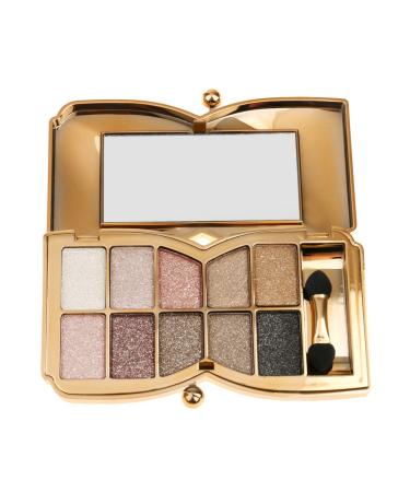 Gazechimp 10 Colors Professional Diamond Glitter Eyeshadow Palette with Brushes for Eye Makeup - #5