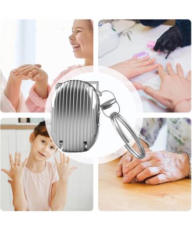 Keychain Nail Trimmer | Nail Cutting Clippers | Stainless Steel Nail Trimmer Travel Pocket Nail Cutter Nail Grooming Tool Miniature Nail Trimmer for Home and Travelling Silver - Buy Online on GoSupps.com