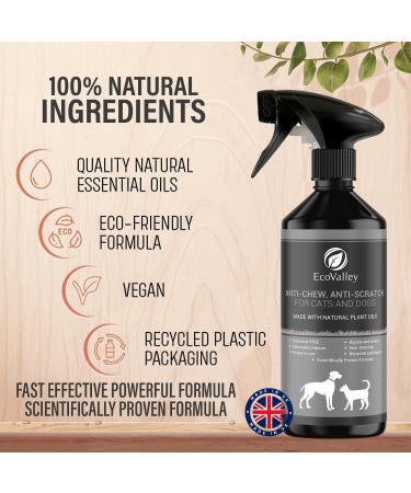 EcoValley Anti-Chew Anti-Scratch Training Spray - 500ML - Natural & Non-Toxic Formula for Cats & Dogs - Buy Online on GoSupps.com