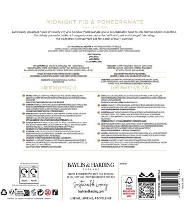 Baylis & Harding Midnight Fig & Pomegranate Luxury Slipper Gift Set - Vegan Friendly - Buy Online on GoSupps.com