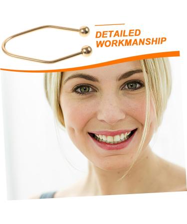 FOMIYES 2pcs Dimple Trainer Jaw Trainer Hairpin Facial Care Exerciser Play Stainless Steel 4.00X2.50X0.50CMx2pcs Goldenx2pcs - Buy Online on GoSupps.com