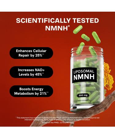 Resurrected Health Liposomal NMNH Supplement 300mg Boosts NAD Anti-Aging Energy & Focus NMM Capsules Alternative to for Cellular Vitality Third-Party Tested 60 Vegan Capsules | 1 Pack - Buy Online on GoSupps.com