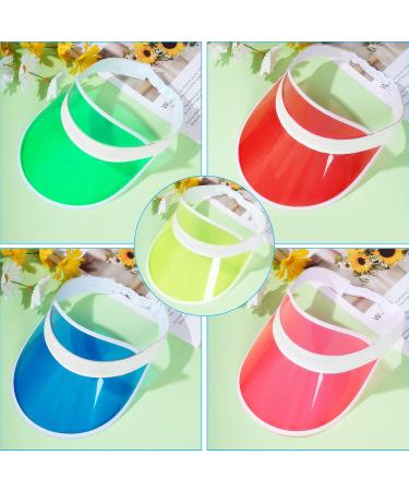 Jerbro 5-Piece Solar Visual Unisex 80s Neon Visor Hats - Perfect for Golf Tennis & Bachelor Parties | International Shipping Available - Buy Online on GoSupps.com