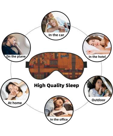 African Textile Patchwork Print Soft Eye Mask - Sleep Mask for Men & Women | Travel Comfort & Relaxation - Buy Online on GoSupps.com
