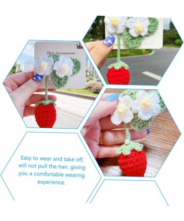 DRESSOOS Strawberry Car Mirror Pendant rear view mirror accessories kawaii hair accessories strawberry accessories braided hair clips lovely hair clips child decorate girl cotton - Buy Online on GoSupps.com