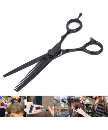 Qukaim Hairdressing Scissors Hair Scissors 5.5 Inches Black Stainless Steel Adjustable Hairdressing Scissors for Hair Thinning Shears - Buy Online on GoSupps.com