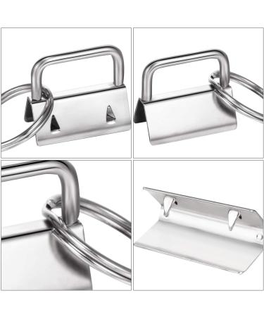 Qovydx 45Pcs 1 Inch Silver Wristlet Key Fob Hardware Set with Split Rings - Ideal for Keychains and Lanyards - Buy Online on GoSupps.com
