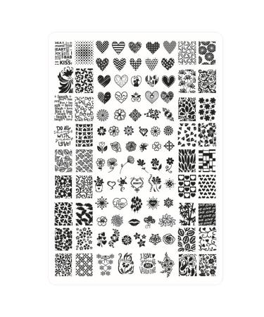 Ruluti Nail Art Stamp Plate Nail Stamping Plate Template Image Plate Nail Art DIY Decoration Tool Style 2