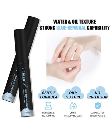 GEMERRY Lash Remover for Extensions - Gentle Oil Formula | 5ml Cluster Glue Removal for Self-Use | Non-Irritating Mascara Wand | 1 Count - Buy Online on GoSupps.com