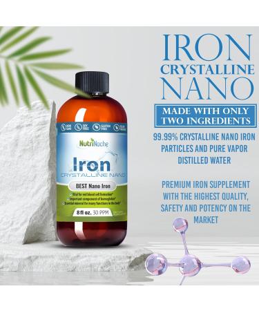 NutriNoche Pure Crystalline Liquid Iron Supplement 30 ppm - 8oz Colloidal Minerals - Buy Online on GoSupps.com