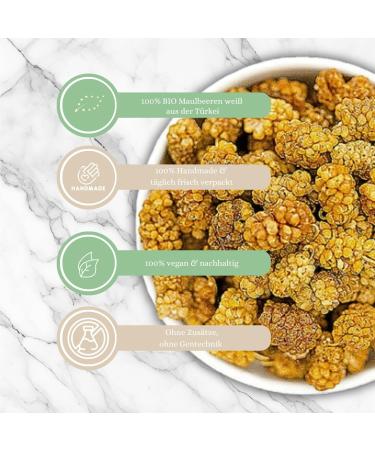  1001 Frucht 1001 Fruit Delicious Organic Dried White Blackberries 500g from a new harvest | Organic blackberries with no added sugar and no other additives | Organic dried blackberries - Buy Online on GoSupps.com