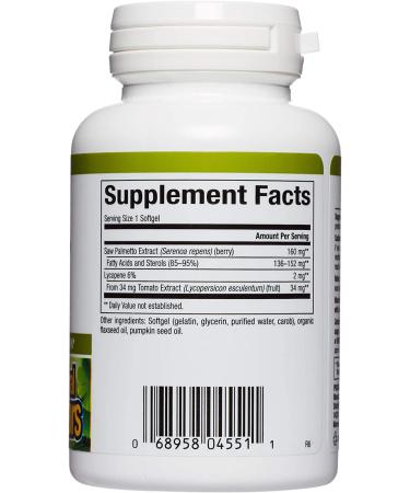 Natural Factors Saw Palmetto with Lycopene â€“ 60 Softgels for Prostate Health - Buy Online on GoSupps.com