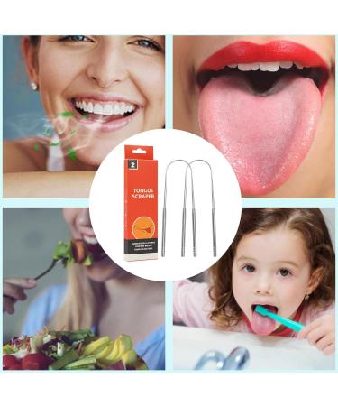 Buy Stainless Steel Tongue Scraper for Adults - Effective Tongue Cleaner to Reduce Bad Breath | ibuloule - Buy Online on GoSupps.com