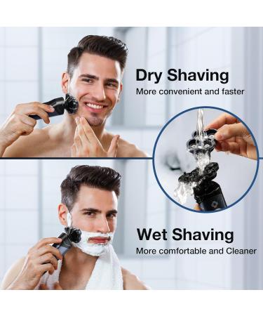 Buy Waterproof Electric Razor for Men - 5D Portable Magnetic Shaver | Cordless & Rechargeable Wet & Dry Use - Buy Online on GoSupps.com