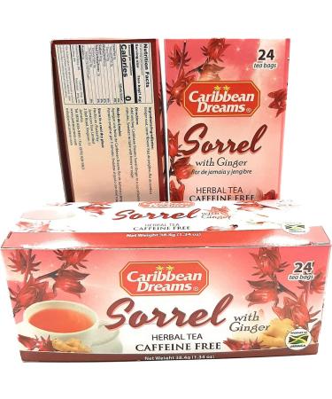 2 x Caribbean Dreams Sorrel Ginger Tea 6 x 24 s