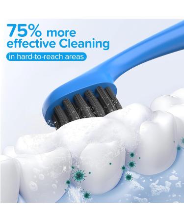 Replacement Toothbrush Heads for Burst Kids Electric Toothbrush - Soft Charcoal Bristles Gentle on Gums Deep Cleaning - Pack of 10 (Blue - Buy Online on GoSupps.com