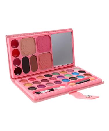 Didiseaon 33 Makeup Palette Metallic Eyeshadow Makeup Bag Pink Colorful Eyeshadow Palette Beginner Eyeshadow Pallet Makeup Kit for Girls Kids Eye Shadow Powder Blush Palette Make up Miss