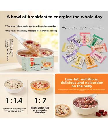 Porridge Multigrains Nutritif 1 Bo te De 7 Paquets (700 G) 7 Saveurs Petit-d jeuner Facile Cuisiner Pr t En 30 Minutes Adapt Toute La Famille - Buy Online on GoSupps.com