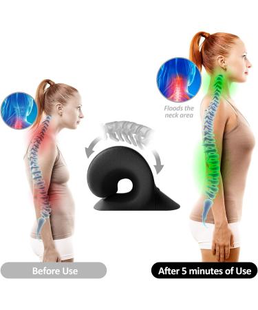 Anzorhal Neck & Shoulder Massage Cushion | Cervical Traction Device for Neck Pain Relief & Headache Relief (Black) - Buy Online on GoSupps.com