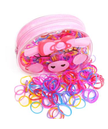 Fontee 400 pieces multi -colored hair holder hair tie Elastic rubber bands for baby girls especially for little girls with less volume hair pearl gloss - Buy Online on GoSupps.com
