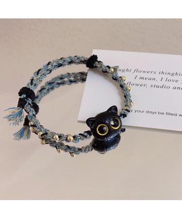 Oralgo Colorful Woven Cat Shape Bracelet - Trendy Stackable Hand Chain Jewelry for Couples | Halloween Accessory - Buy Online on GoSupps.com