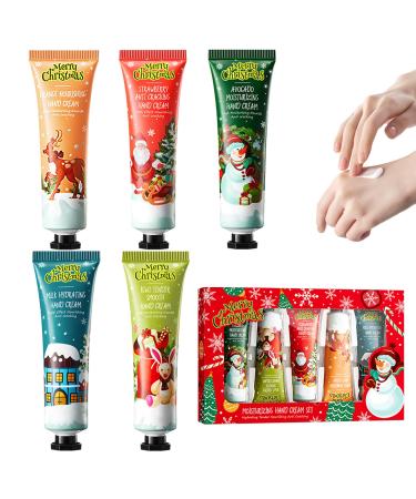 BROEYOUE Hand cream for Christmas 5piece set of hand cream for moisturizing and caring for your hands suitable for dry hands and feet 5 x 30 g