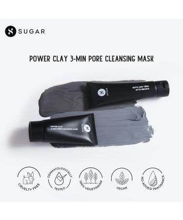 SUGAR Cosmetics Power Clay Pore Cleansing Mask with Charcoal - 50 ml | International Shipping Available - Buy Online on GoSupps.com