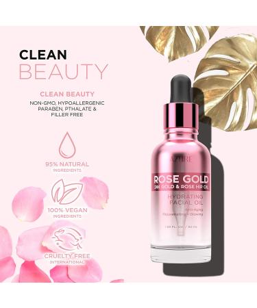 AZURE Rose Gold Hydrating Facial Oil | Anti Aging, Lifting & Firming | Reduces Wrinkles & Fine Lines | Calms & Revitalizes Skin | 50mL - Buy Online on GoSupps.com