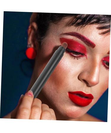 IWOWHERO Makeup Eyeshadow Eye Makeup Stick Eye Shadow Small Eyeshadow Make up Eyeshadow Eye Makeup Brush Double Head Lip Brush 1 count (Pack of 1) Silver - Buy Online on GoSupps.com