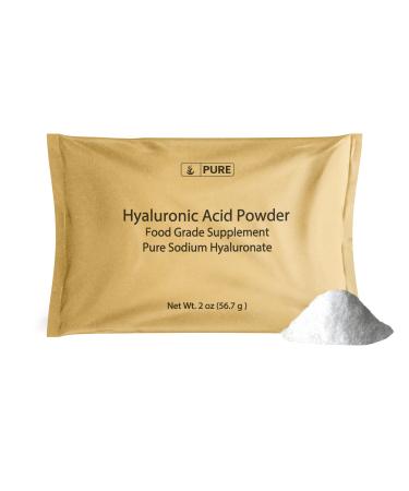 Pure Original Ingredients Hyaluronic Acid (2oz) Water Soluble, Fine Powder 2 Ounce (Pack of 1)