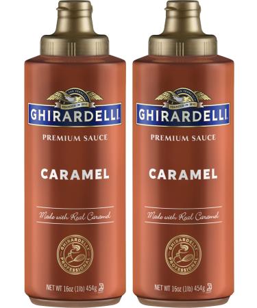 Ghirardelli Caramel Flavored Sauce 17 oz. Squeeze Bottle (Pack of 2) Caramel 1.06 Pound (Pack of 2)