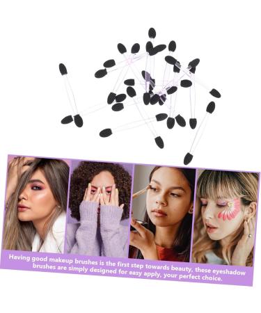 PLAFOPE 100pcs Eye Shadow Stick Eyeshadow Sticks Eyeshadow Applicator Pads Makeup Eyeshadow Emulsion Black 7.5x0.5cm Black - Buy Online on GoSupps.com