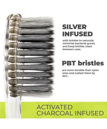 Solodent Ultra Soft Toothbrush for Sensitive Teeth & Gums - Silver & Charcoal (1 Pack) - Buy Online on GoSupps.com