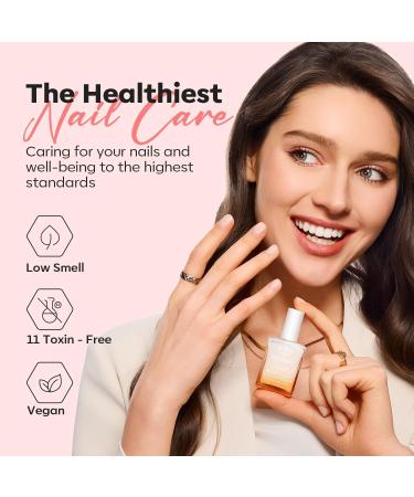 Modelones 15ml 8-in-One Nail Ridge Filler Strengthener Base Coat Nail Polish Repair Nail Growth Treatment for Thin and Damaged Nails Pink Glow - Buy Online on GoSupps.com